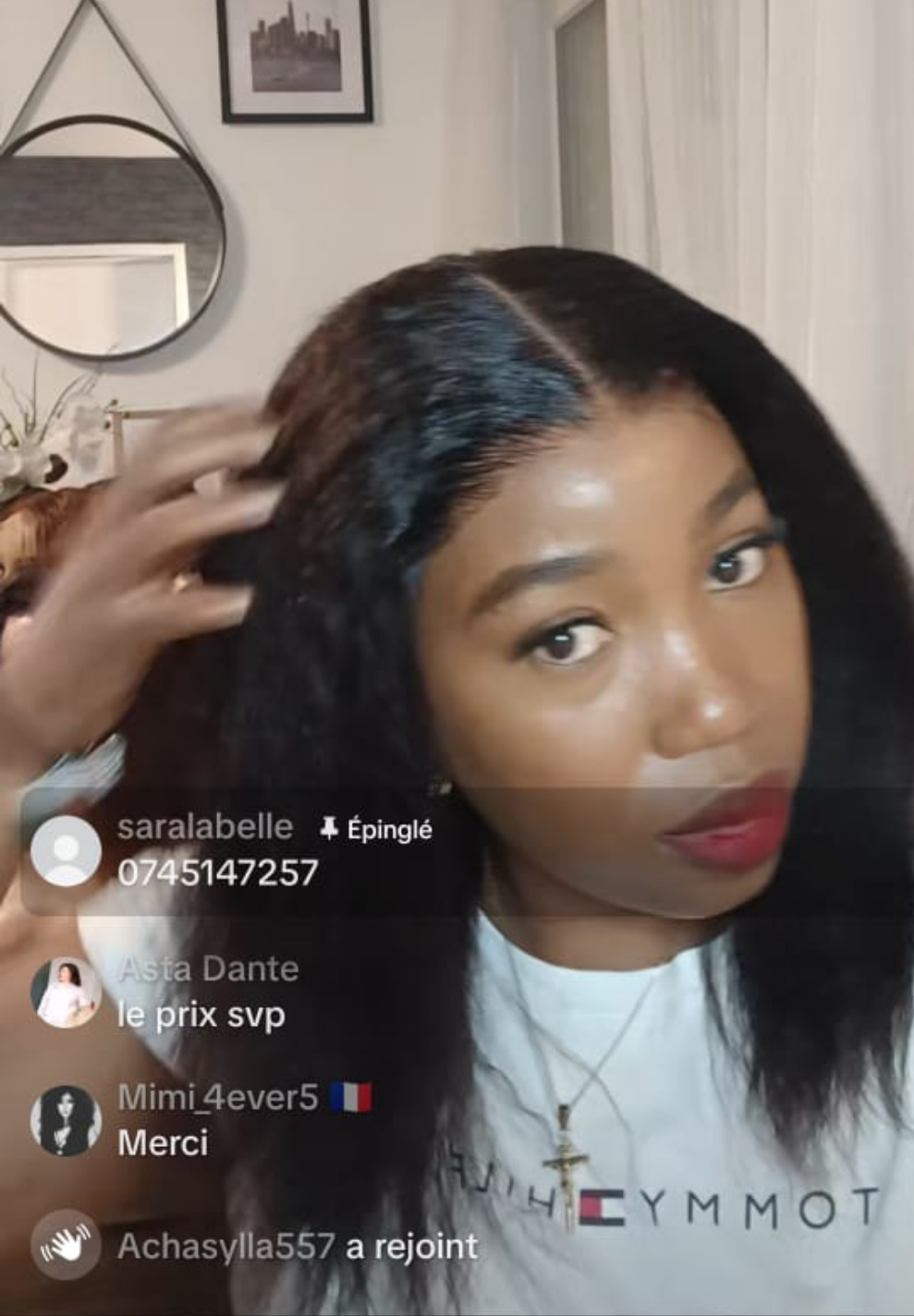 Perruque sans colle yaki hd cheveux humain 14 pouces closure 6x4 couleur noire