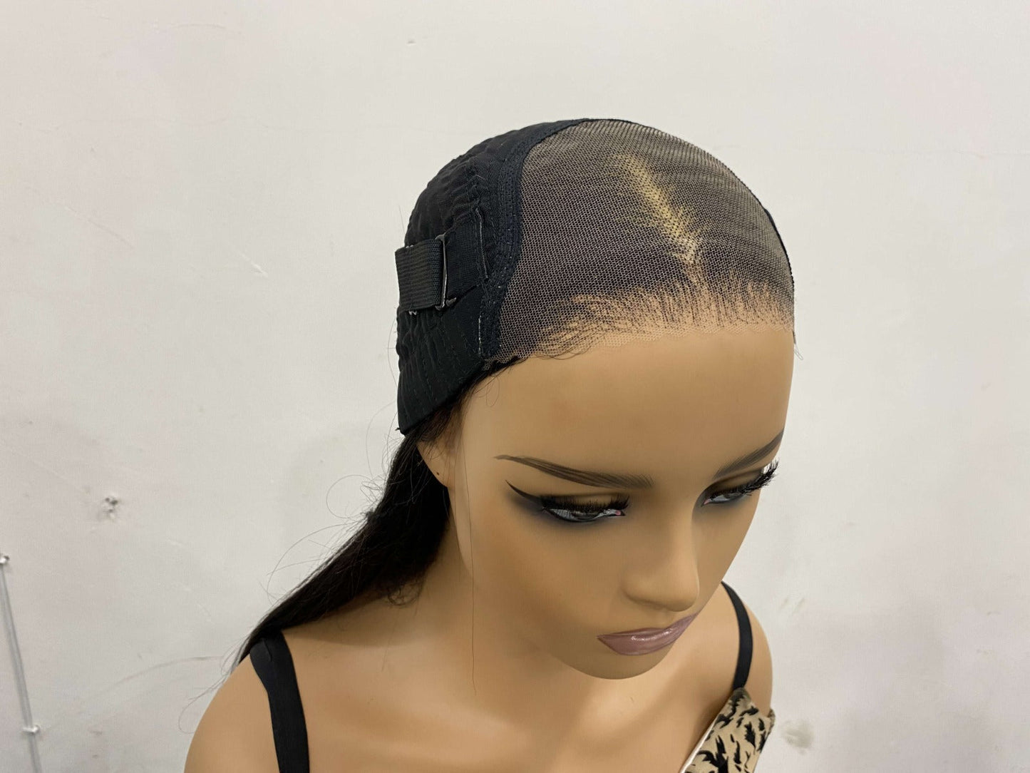 Perruque coupe carrée 12 pouces hd closure 6x4 hd sans colle couleur noire