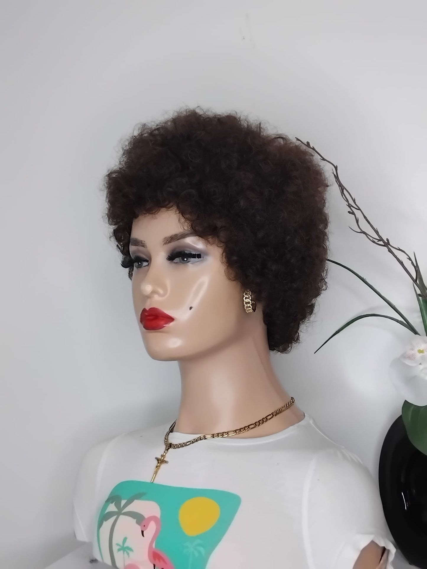 Perruque afro couleur n 4 ,couleur comme sur la photo