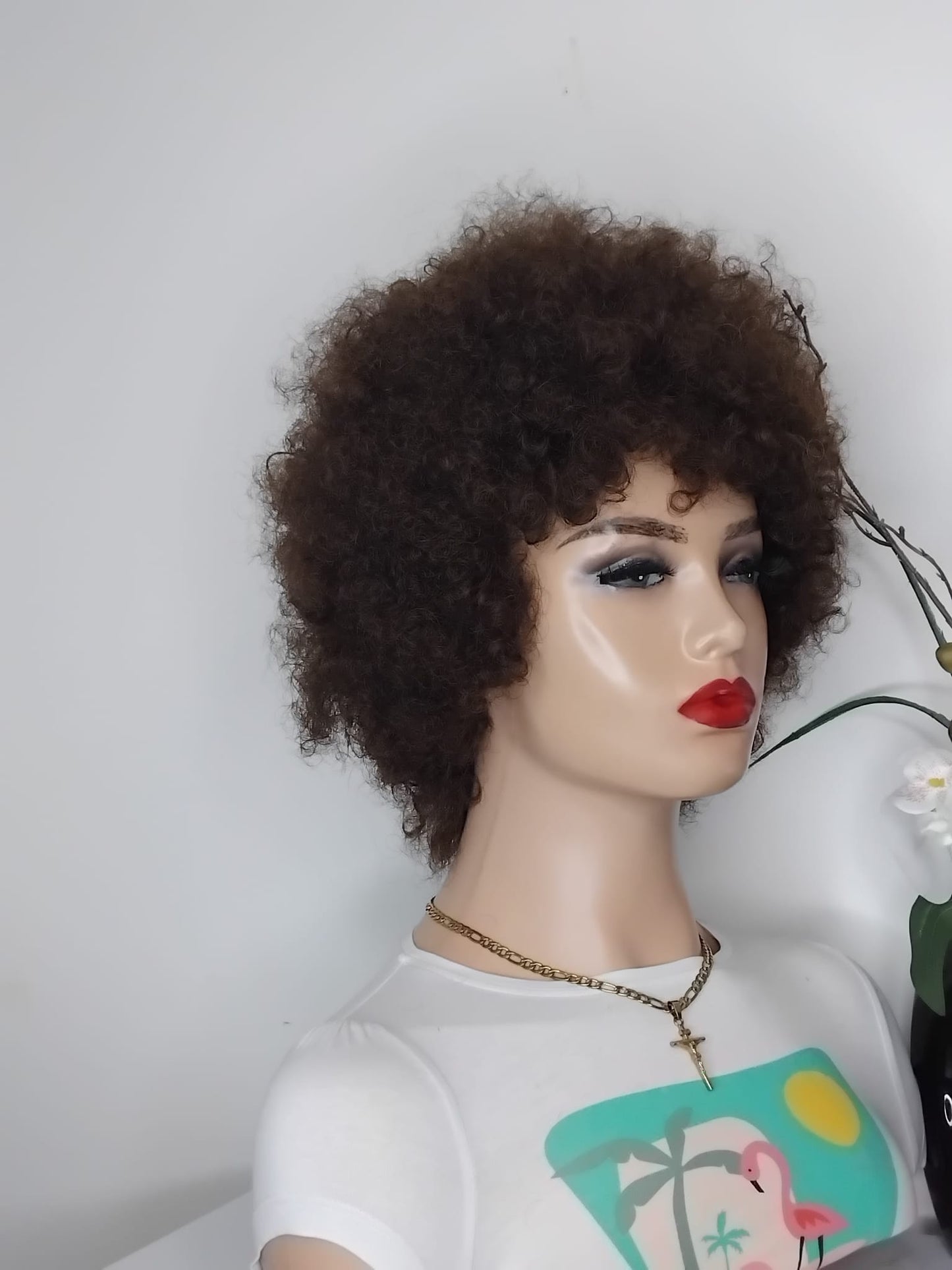 Perruque afro couleur n4 ,couleur comme sur la photo