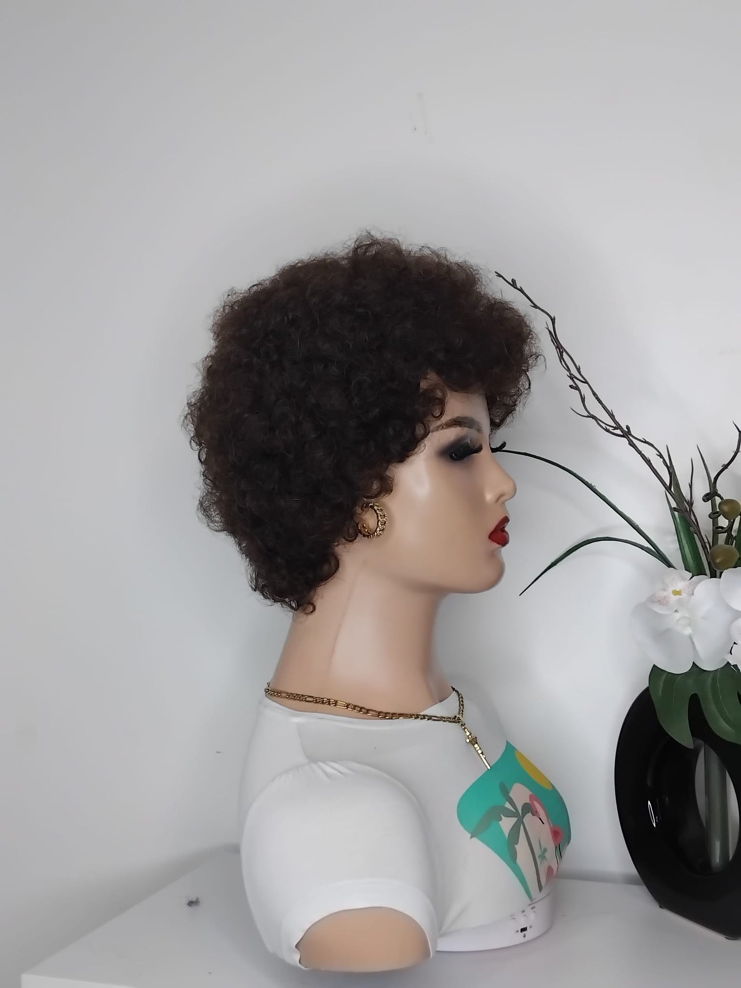 Perruque afro couleur n 4 ,couleur comme sur la photo