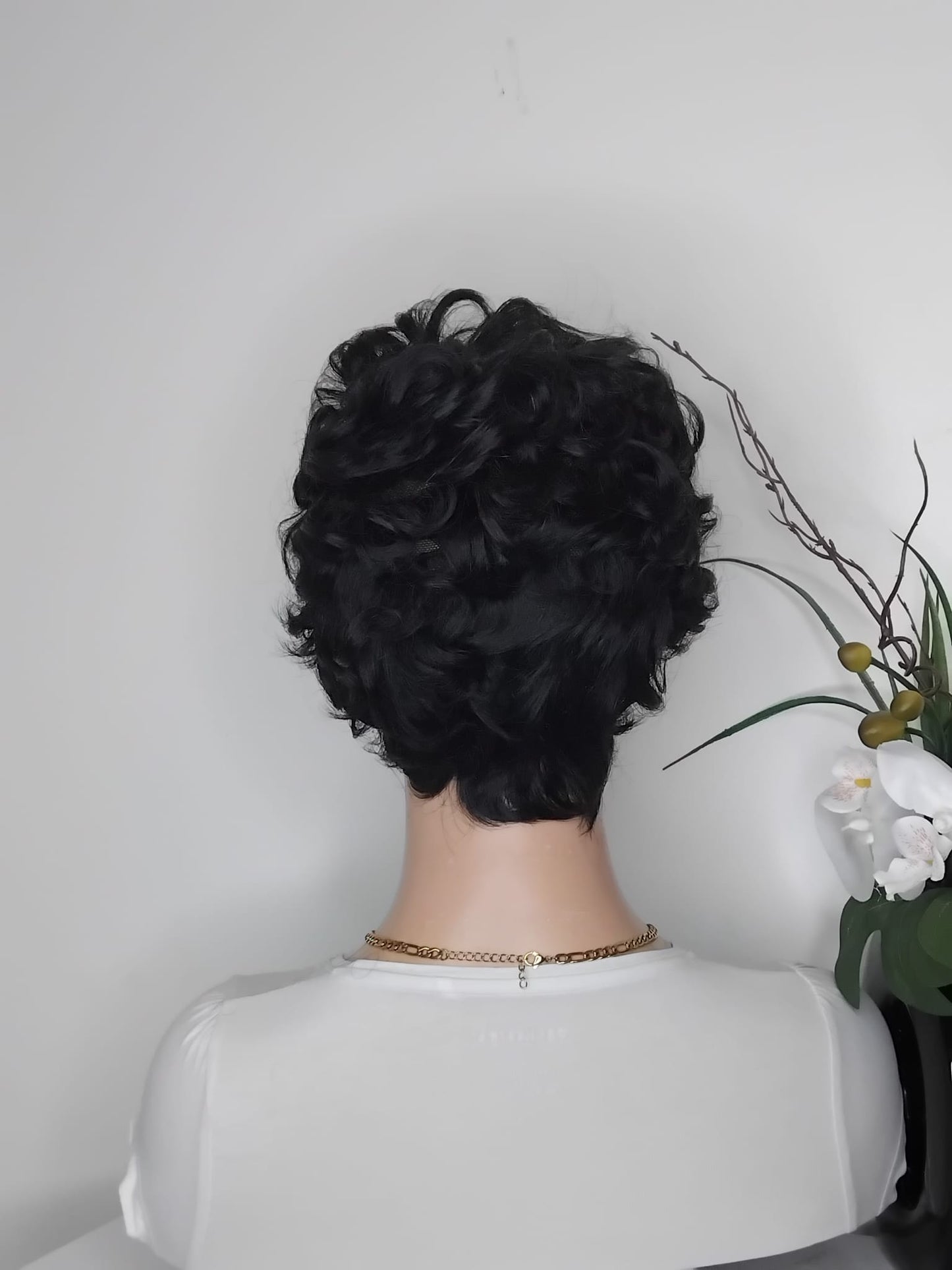 Perruque afro couleur noire ,couleur comme sur la photo