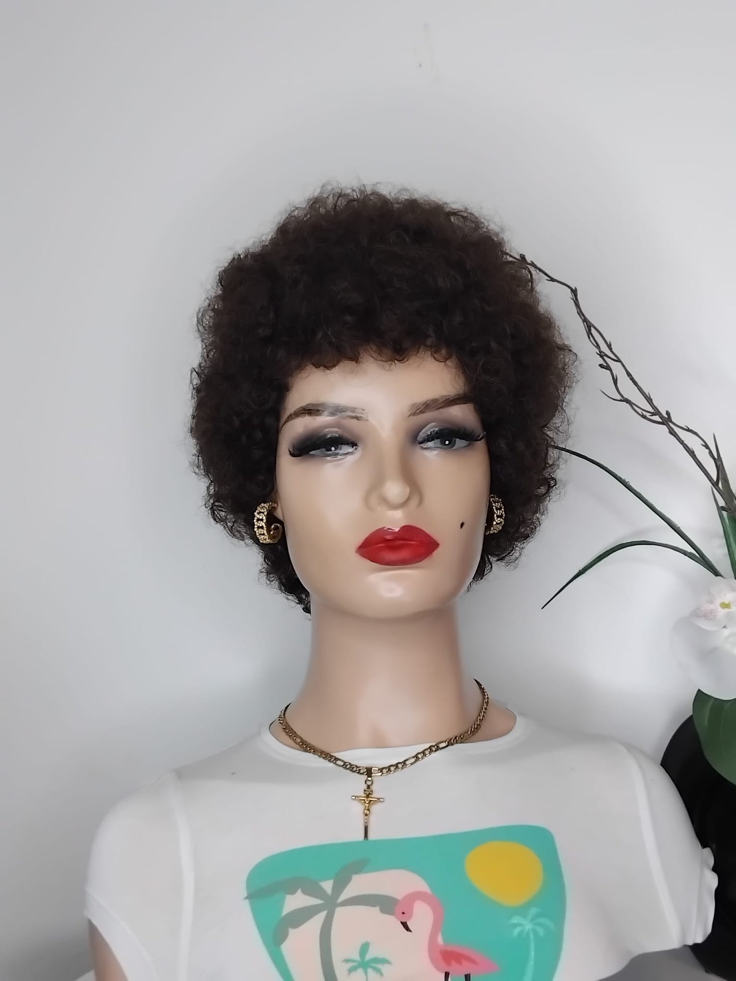 Perruque afro couleur n 4 ,couleur comme sur la photo