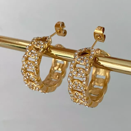 Boucles d'oreille en acier inoxydable