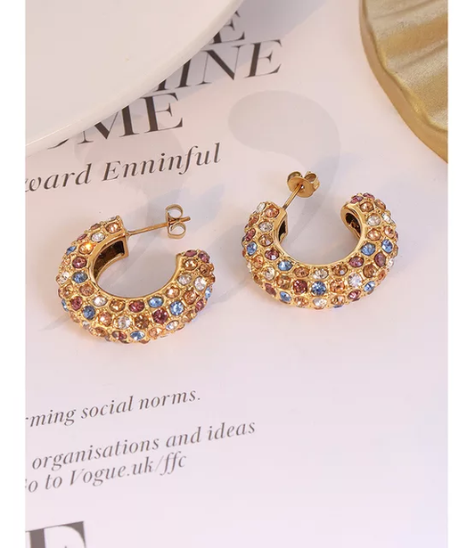 Boucles d'oreille en acier inoxydable