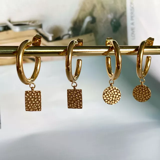 Boucles d'oreille en acier inoxydable