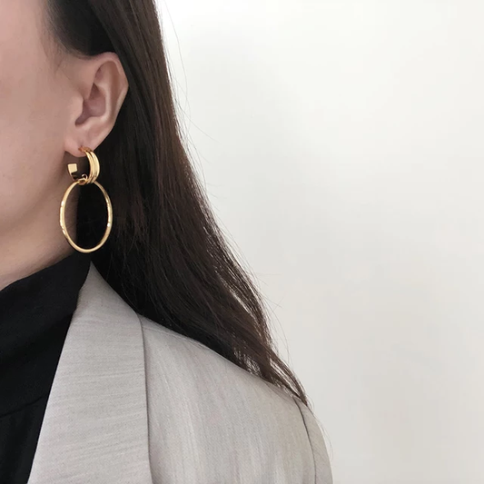 Boucles d'oreille en acier inoxydable
